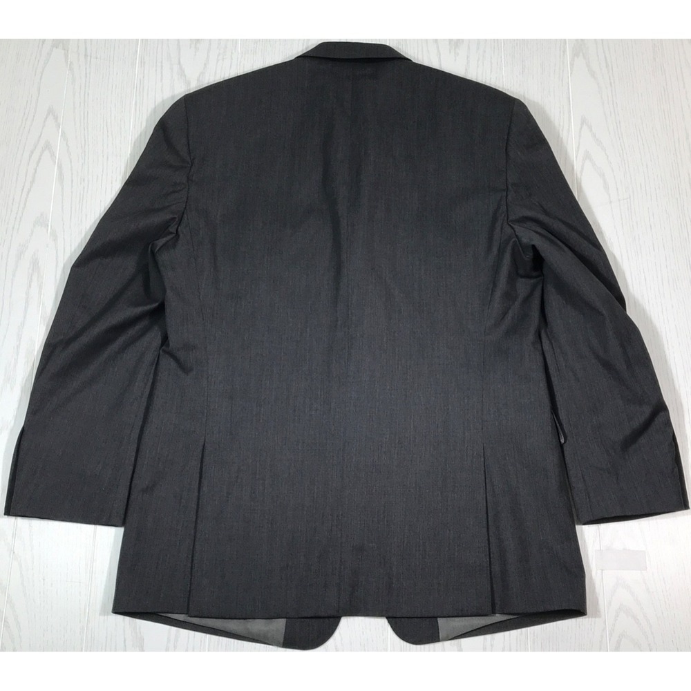 Calvin Klein Wool Blazer Mens 42R Dark Gray 3 Button Suit Jacket Business